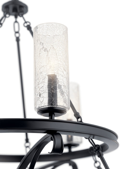 Nine Light Chandelier from the Krysia collection in Black finish