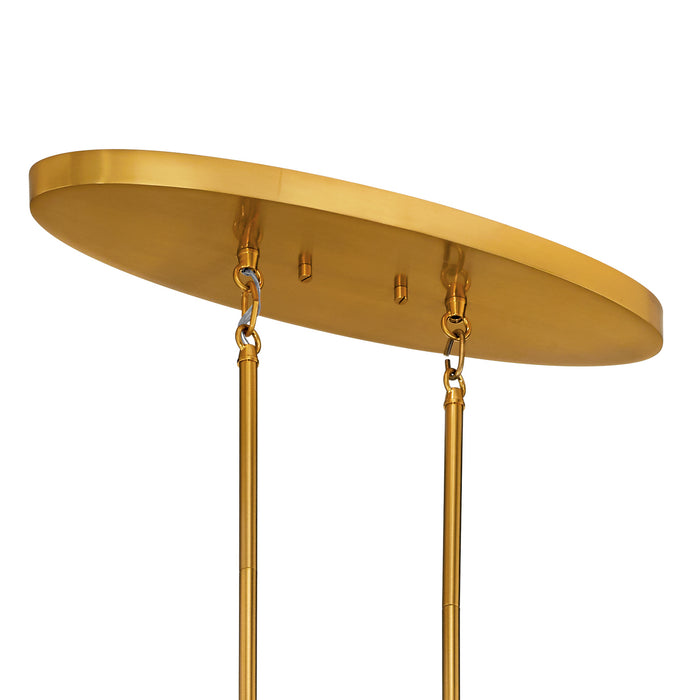 Seven Light Linear Chandelier from the Pytel collection in Fox Gold finish