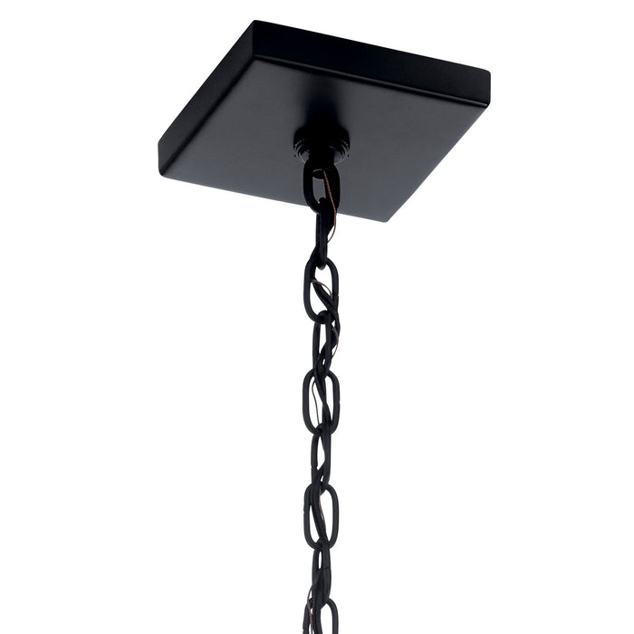 Four Light Foyer Pendant from the Vath collection in Black finish