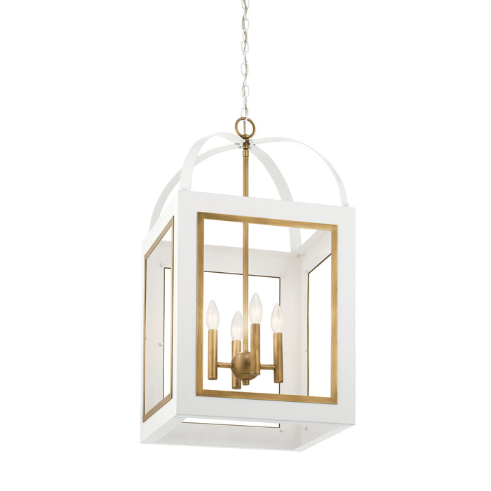Four Light Foyer Pendant from the Vath collection in White finish