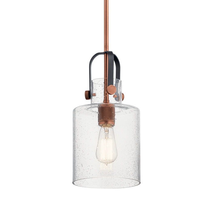 One Light Pendant from the Kitner collection in Antique Copper finish