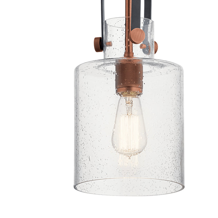 One Light Pendant from the Kitner collection in Antique Copper finish