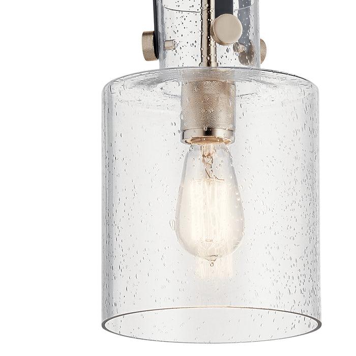 One Light Pendant from the Kitner collection in Polished Nickel finish