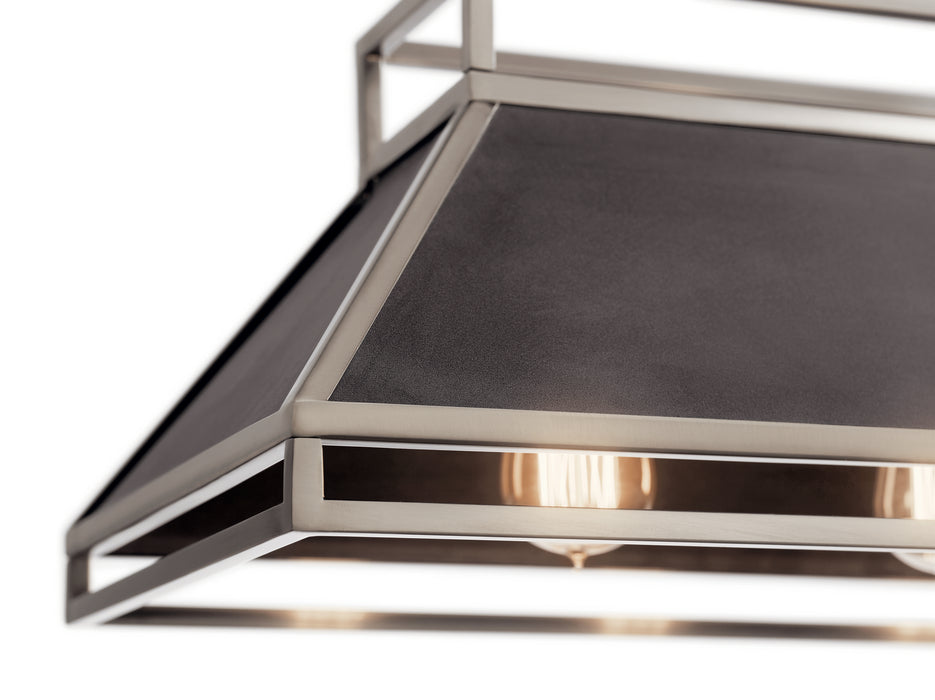 Five Light Linear Chandelier from the Grendel collection in Classic Pewter finish