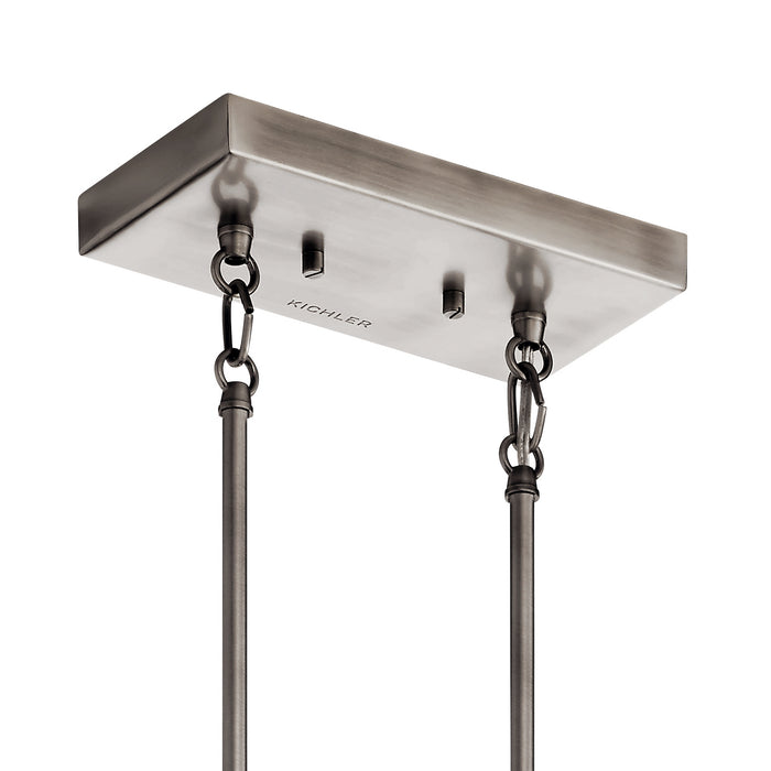 Five Light Linear Chandelier from the Grendel collection in Classic Pewter finish