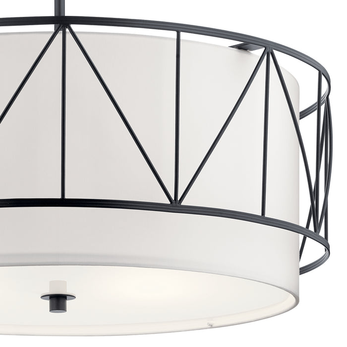 Four Light Pendant from the Birkleigh collection in Black finish