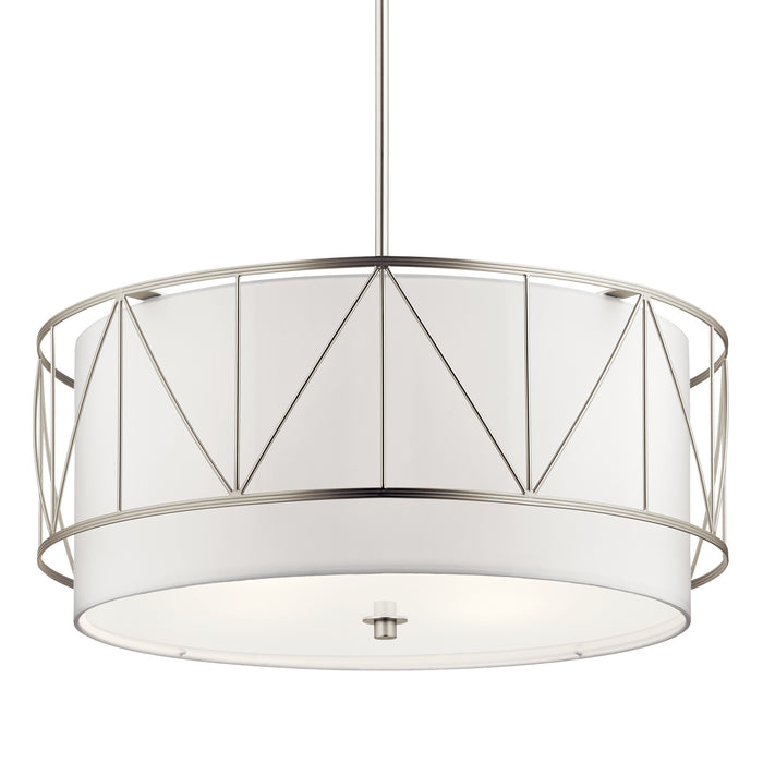 Four Light Pendant from the Birkleigh collection in Satin Nickel finish