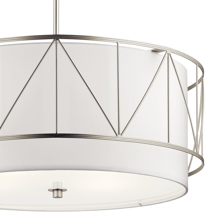 Four Light Pendant from the Birkleigh collection in Satin Nickel finish