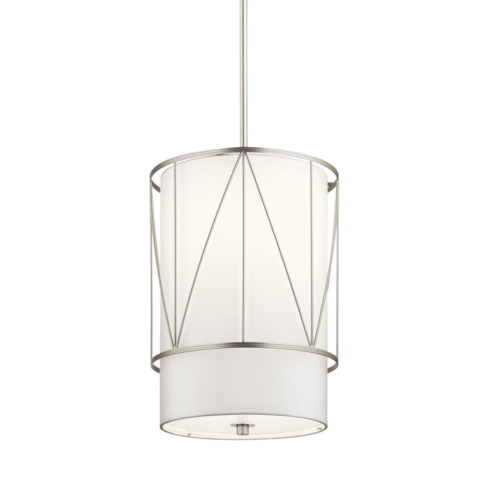 One Light Pendant from the Birkleigh collection in Satin Nickel finish