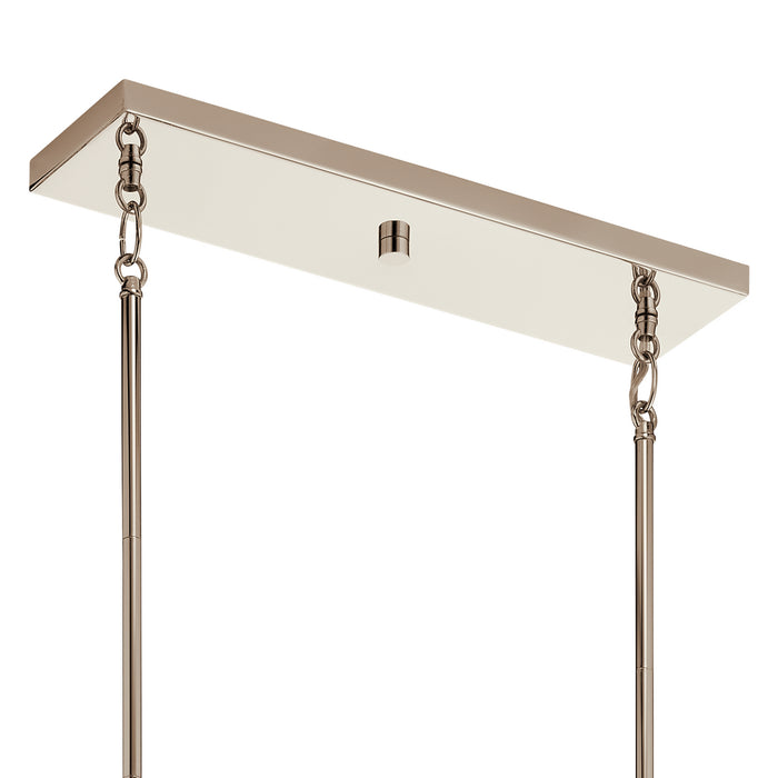 Five Light Linear Chandelier from the Tanis collection in Auburn Stained Finish finish