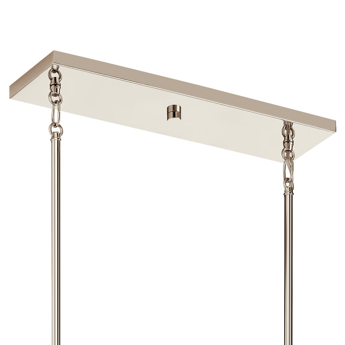 Five Light Linear Chandelier from the Tanis collection in Distressed Antique Gray finish