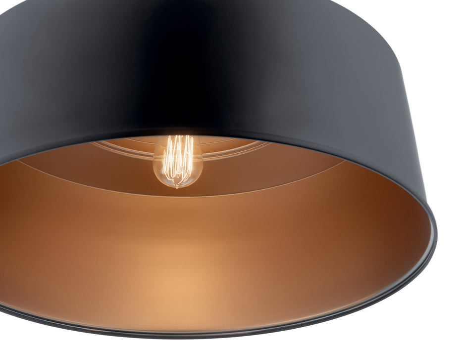 One Light Pendant/Semi Flush Mount from the Elias collection in Black finish