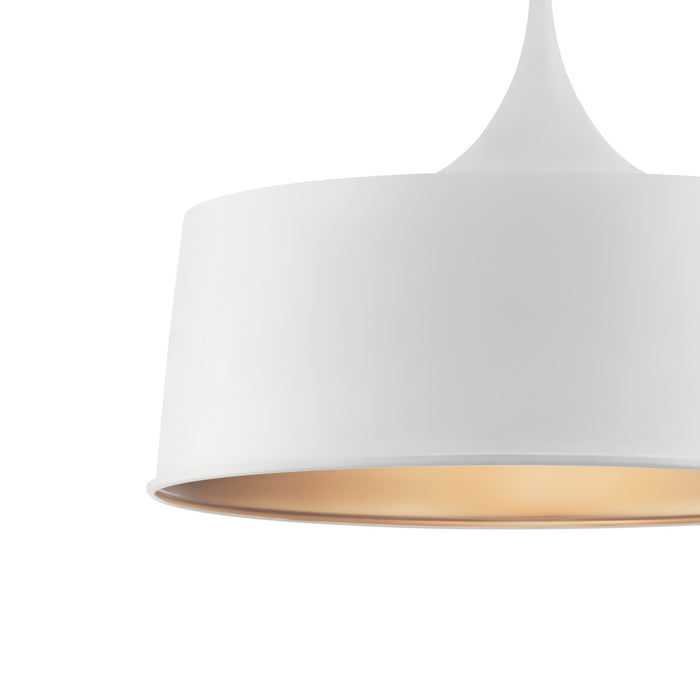 One Light Pendant/Semi Flush Mount from the Elias collection in White finish