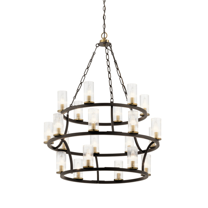 21 Light Chandelier from the Mathias collection in Olde Bronze finish