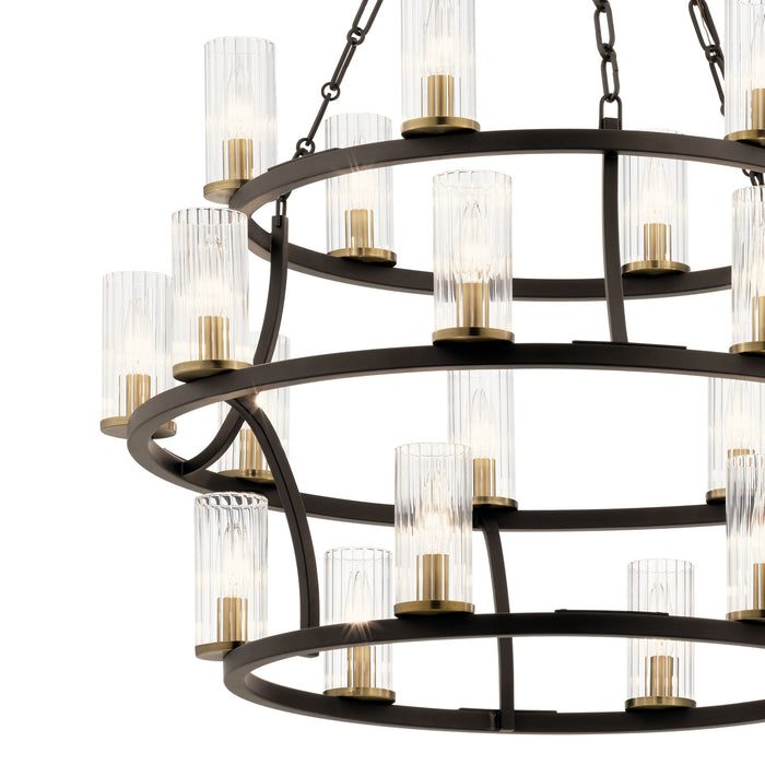 21 Light Chandelier from the Mathias collection in Olde Bronze finish