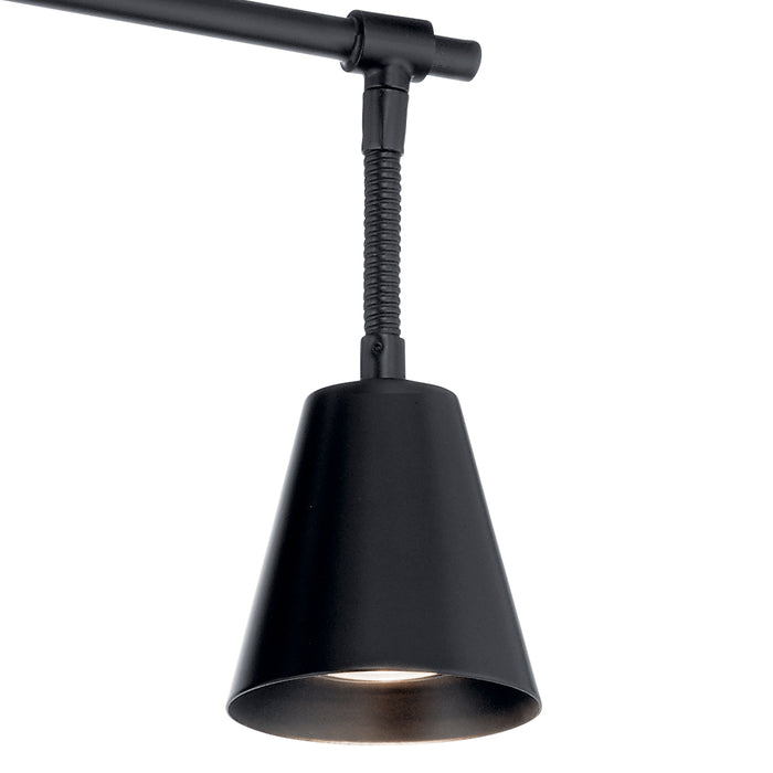 Four Light Rail Light from the Sylvia collection in Black finish