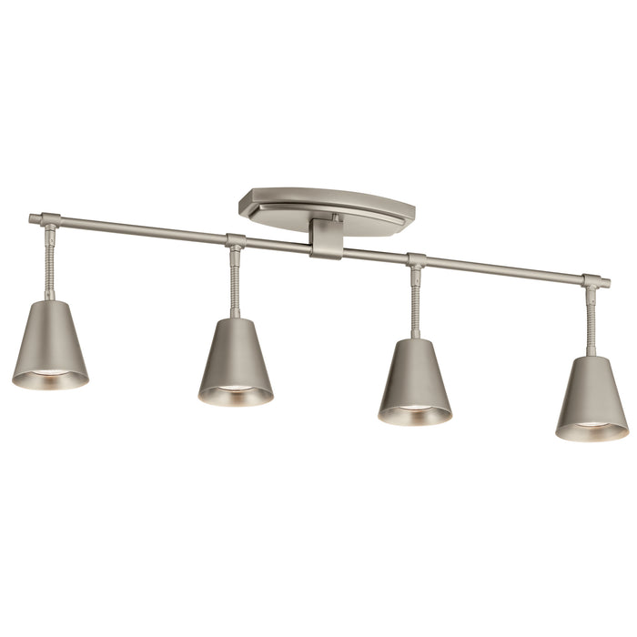 Four Light Rail Light from the Sylvia collection in Satin Nickel finish