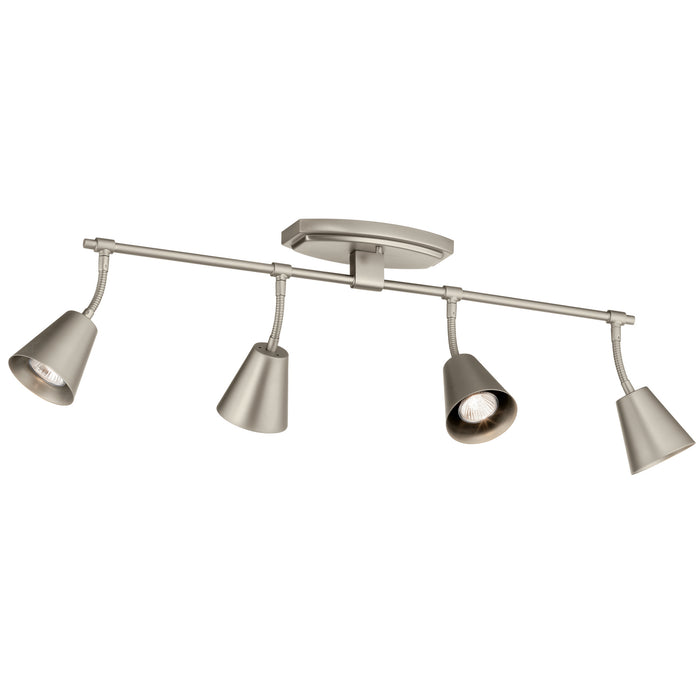 Four Light Rail Light from the Sylvia collection in Satin Nickel finish