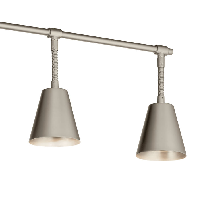 Six Light Rail Light from the Sylvia collection in Satin Nickel finish