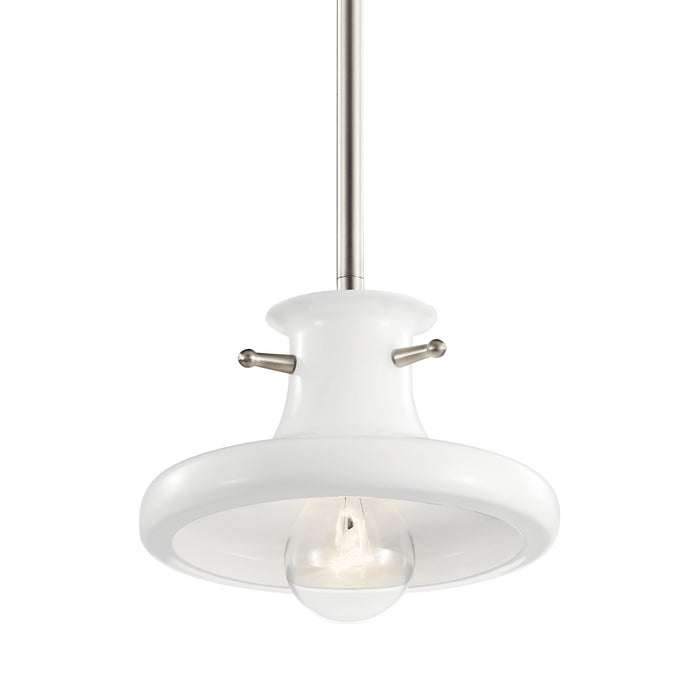 One Light Mini Pendant from the Tilson collection in White finish