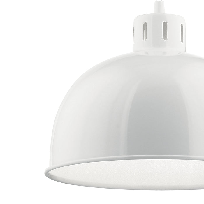 One Light Pendant from the Zailey collection in White finish