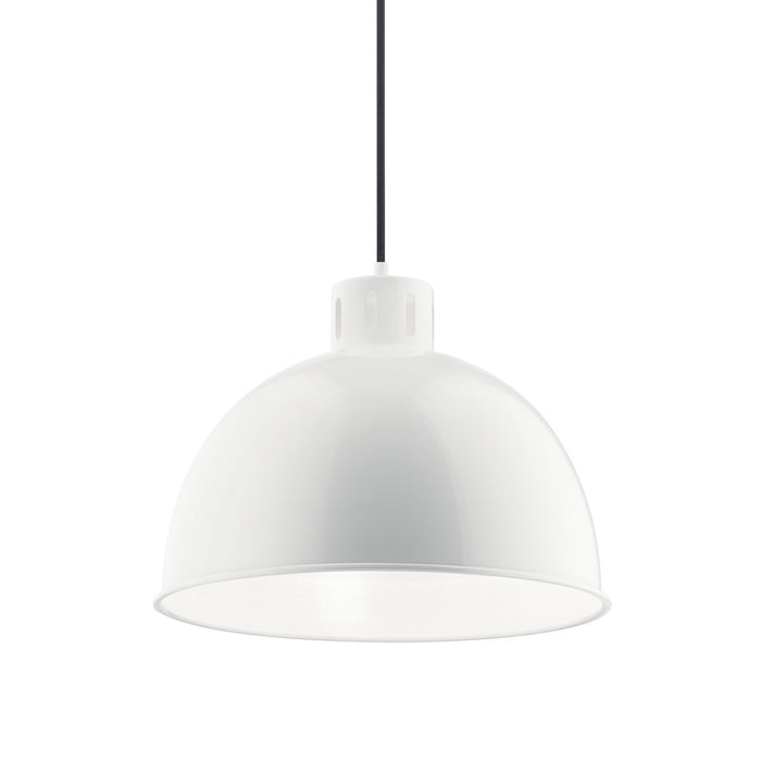 One Light Pendant from the Zailey collection in White finish
