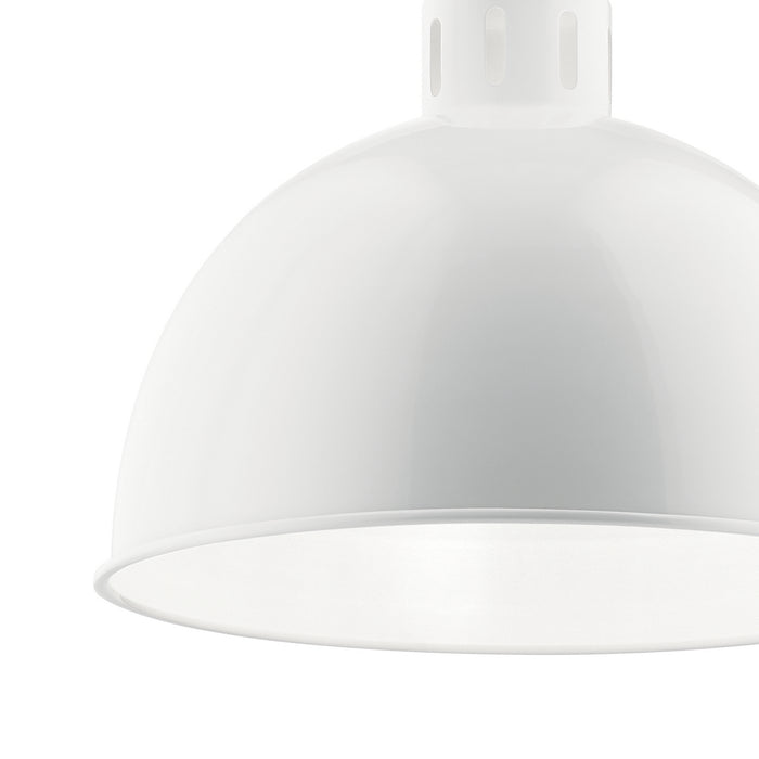 One Light Pendant from the Zailey collection in White finish