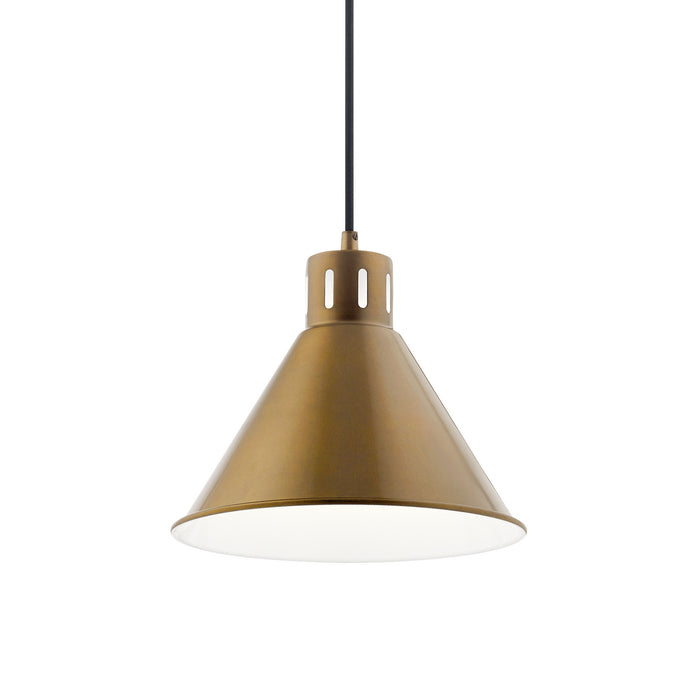 One Light Pendant from the Zailey collection in Natural Brass finish
