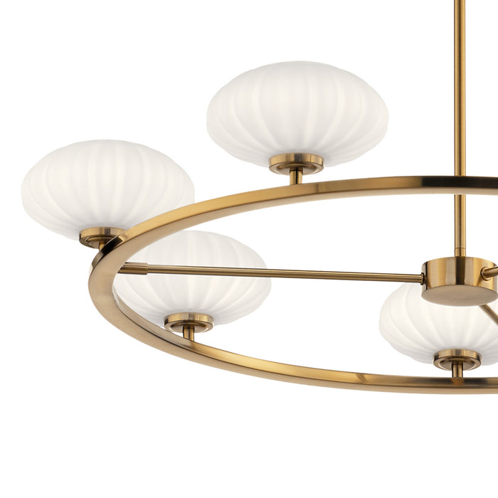 Seven Light Chandelier from the Pim collection in Fox Gold finish