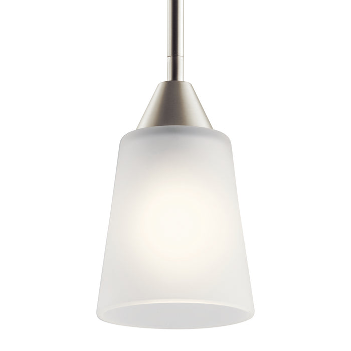 One Light Mini Pendant from the Skagos collection in Brushed Nickel finish