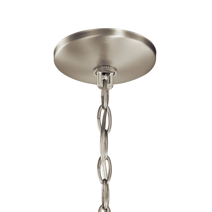 Three Light Chandelier/Semi Flush Mount from the Ania collection in Brushed Nickel finish