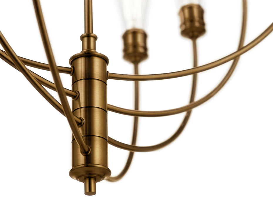 Eight Light Chandelier from the Hatton collection in Satin Bronze finish