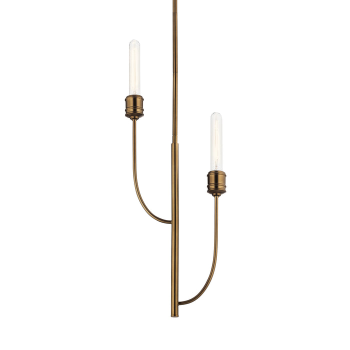 Two Light Pendant from the Hatton collection in Satin Bronze finish