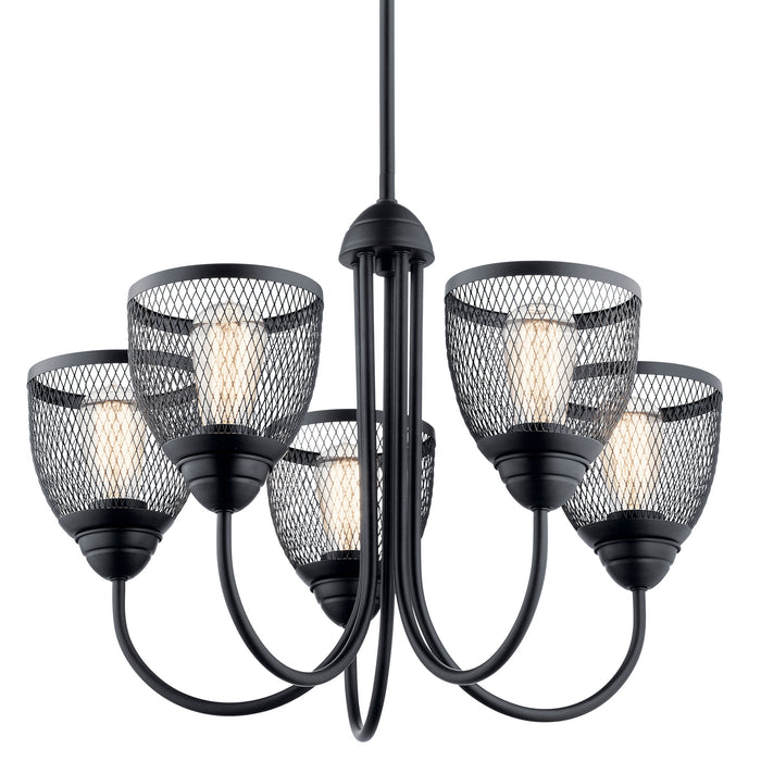 Five Light Chandelier from the Voclain collection in Black finish