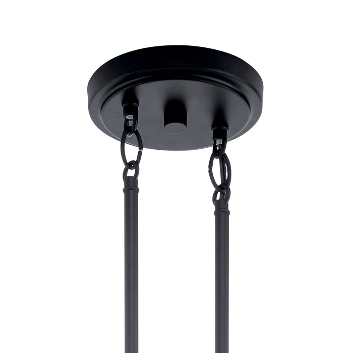 Four Light Linear Chandelier from the Voclain collection in Black finish