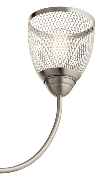 Four Light Linear Chandelier from the Voclain collection in Brushed Nickel finish