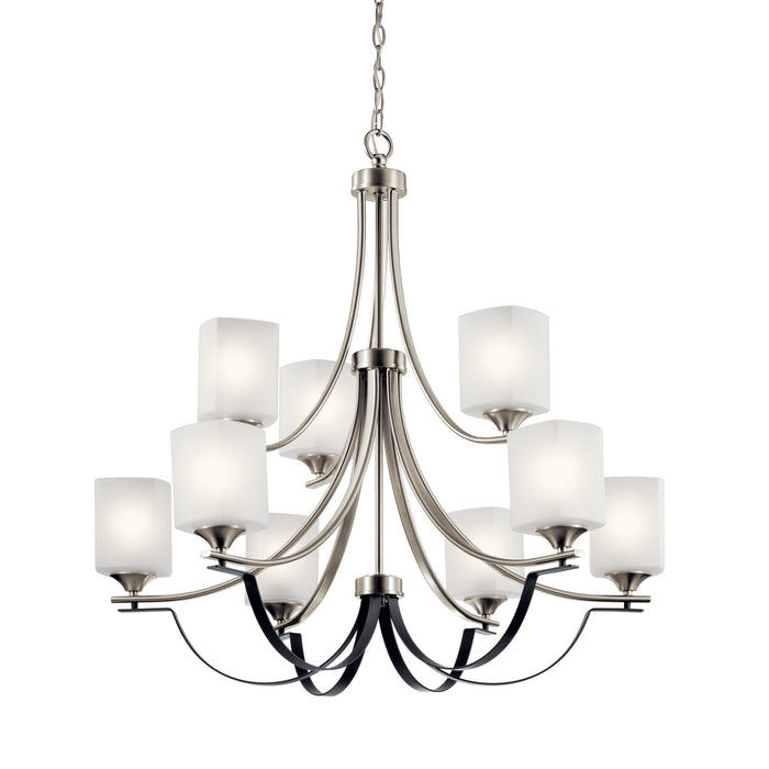 Nine Light Chandelier from the Tula collection in Brushed Nickel finish