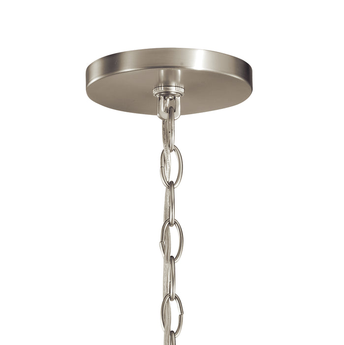 12 Light Chandelier from the Capitol Hill collection in Brushed Nickel finish