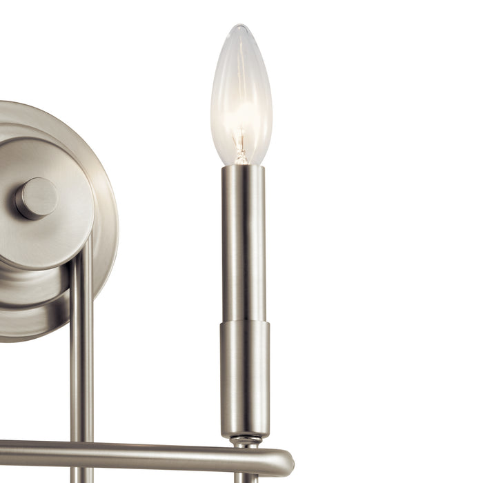 Two Light Wall Sconce from the Capitol Hill collection in Brushed Nickel finish