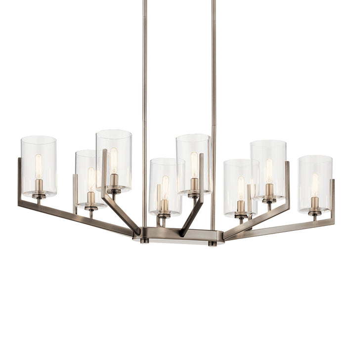 Eight Light Chandelier from the Nye collection in Classic Pewter finish