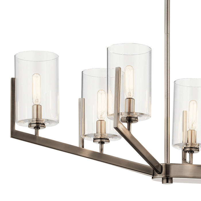 Eight Light Chandelier from the Nye collection in Classic Pewter finish