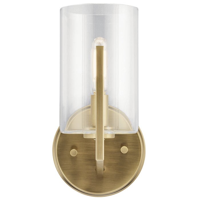One Light Wall Sconce from the Nye collection in Brushed Natural Brass finish