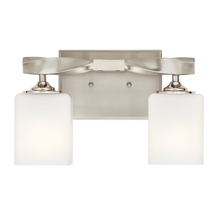 Two Light Bath from the Marette collection in Brushed Nickel finish