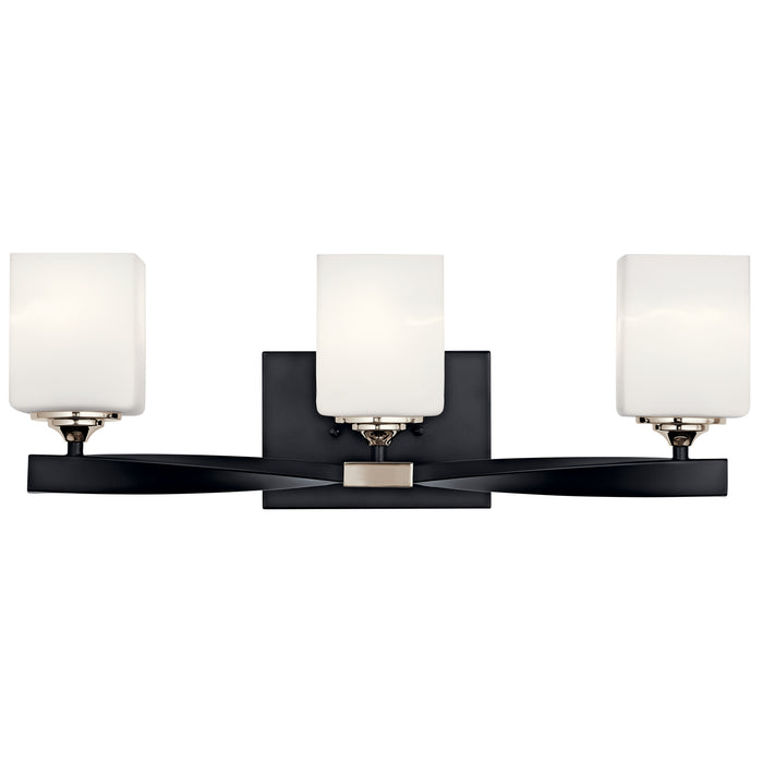 Three Light Bath from the Marette collection in Black finish