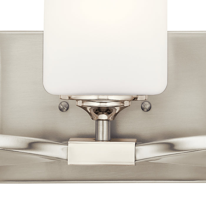 Three Light Bath from the Marette collection in Brushed Nickel finish