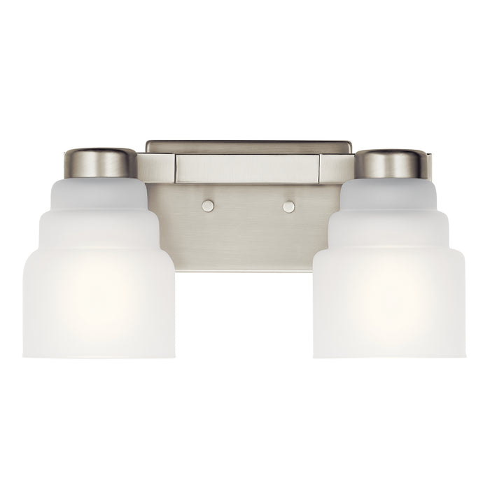 Two Light Bath from the Vionnet collection in Brushed Nickel finish