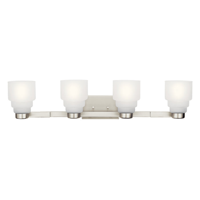 Four Light Bath from the Vionnet collection in Brushed Nickel finish
