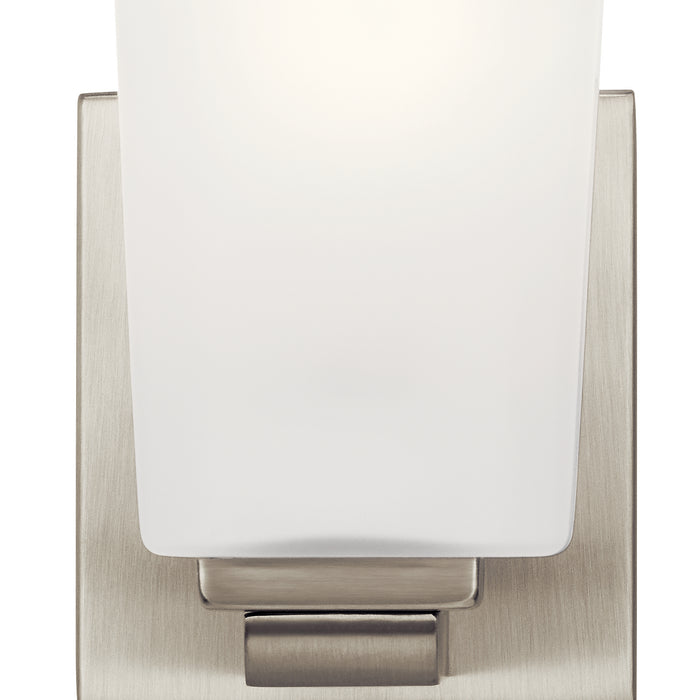 One Light Wall Sconce from the Roehm collection in Brushed Nickel finish