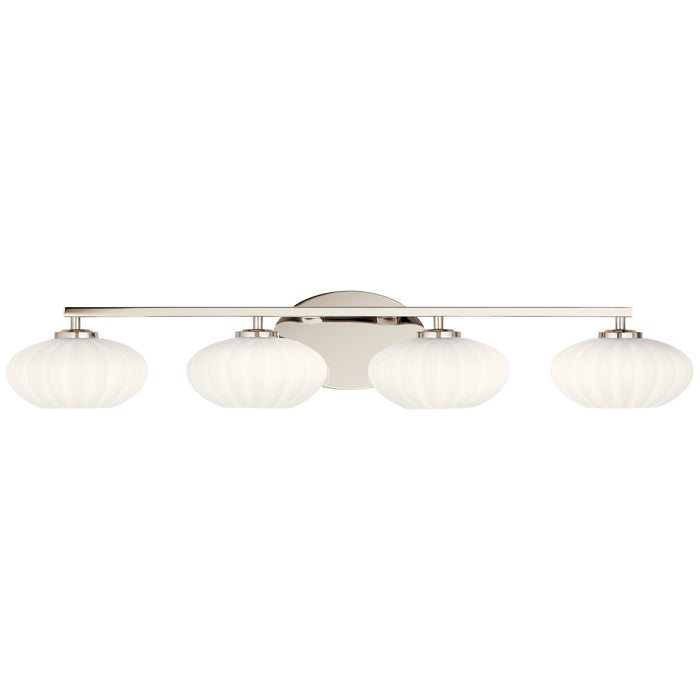 Four Light Bath from the Pim collection in Polished Nickel finish