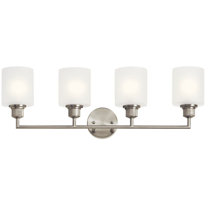 Four Light Bath from the Lynn Haven collection in Brushed Nickel finish